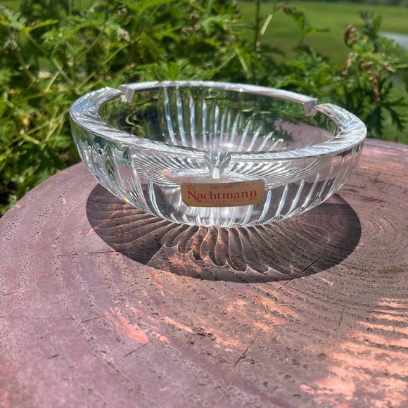 Vintage Nachtmann Large Germany Clear Crystal Ashtray - Picture 3 of 13